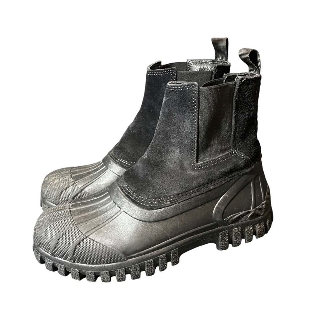 Diemme Balbi Chelsea Duck Boots Womens 37 Black Suede Rubber Lug Sole